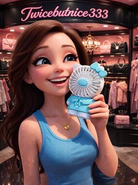 Cute Kitty Portable Fan - Buyer’s Choice of one Yellow, Pink, or Blue